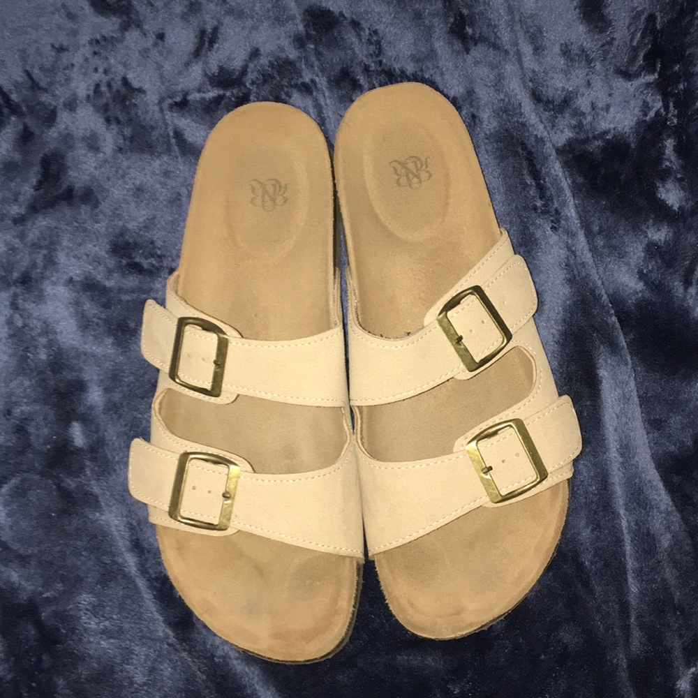 Double buckle sandals